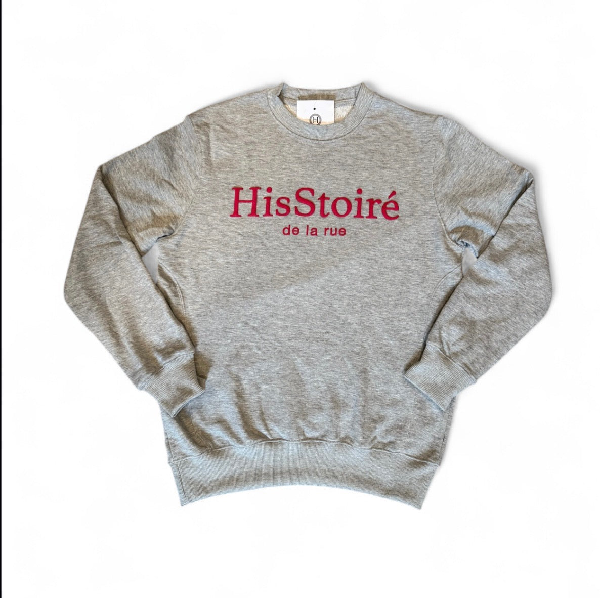 The classy crewneck (grey/fuchsia)