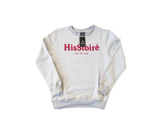 The classy crewneck (grey/burgundy)