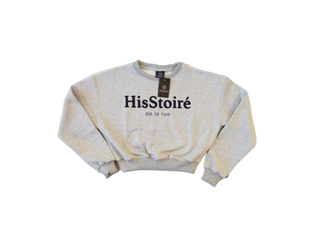 The classy crewneck (grey/navy)