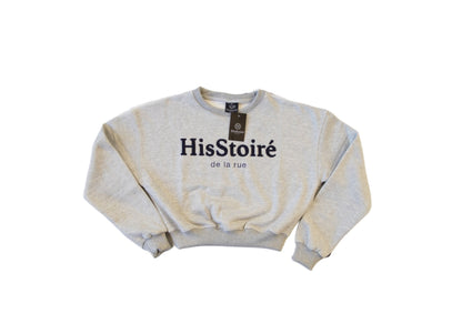 The classy crewneck (grey/navy)