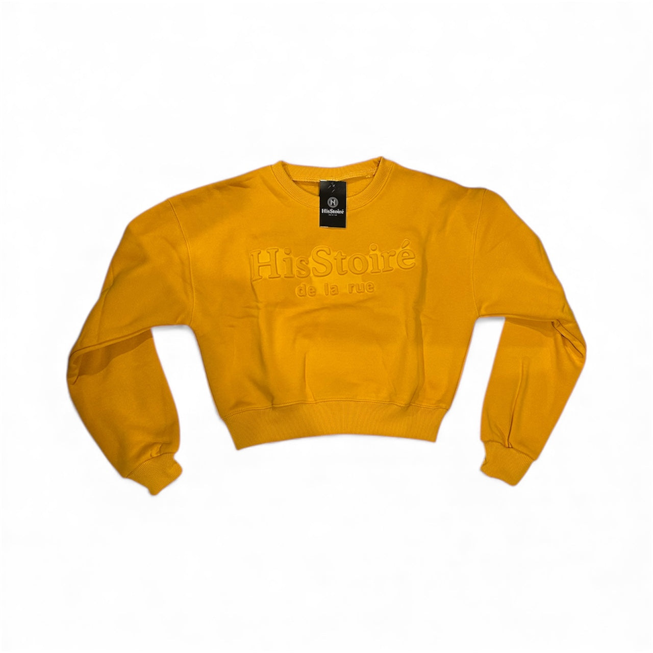 The classy crewneck (yellow embossed)