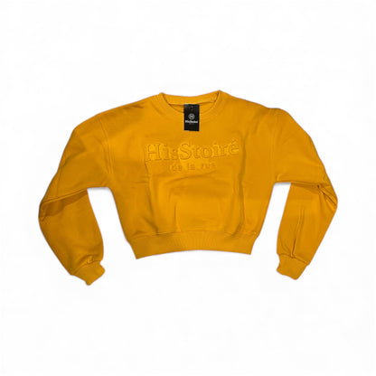 The classy crewneck (yellow embossed)