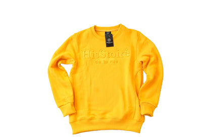 The classy crewneck (yellow embossed)