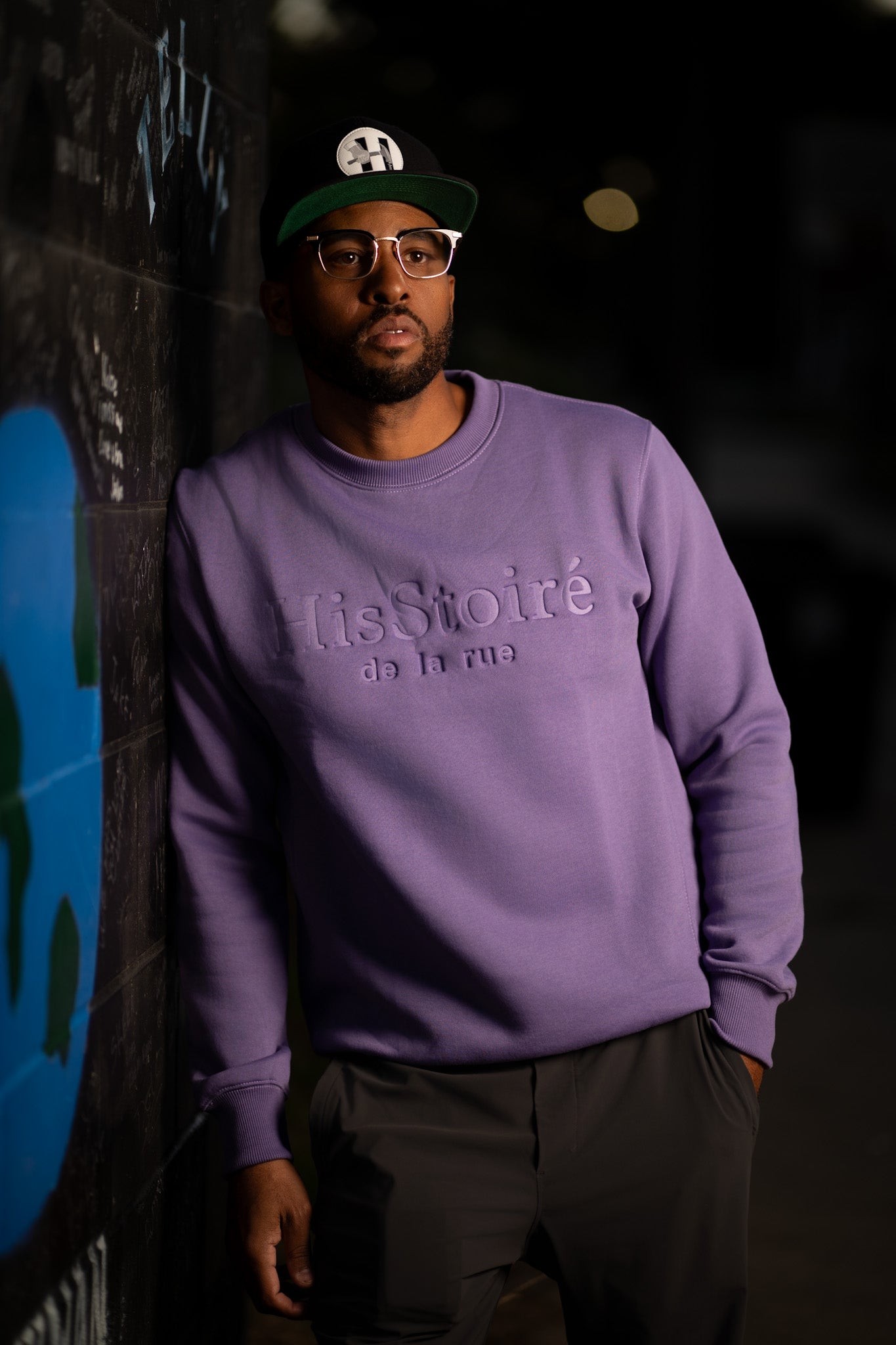 The purple classic crewneck
