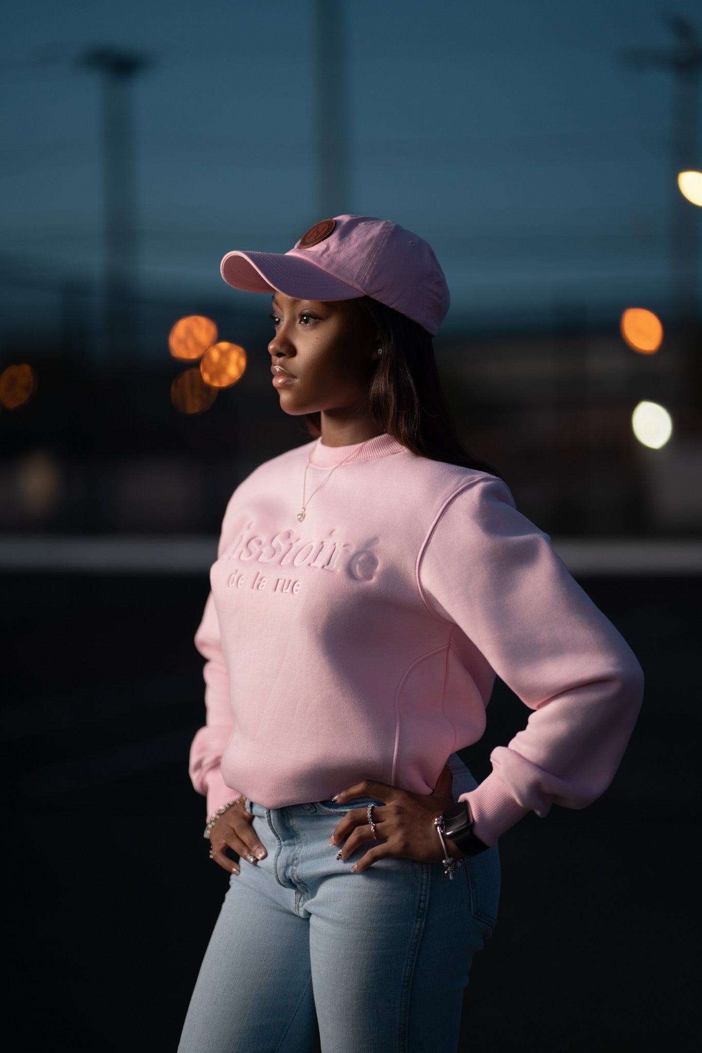 The pink classic crewneck